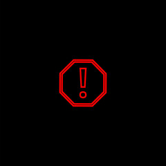 Problem, error and warning symbol, suspicious documents.  Error icon isolated on black background