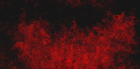 Red powder black background Freeze motion of red color dust particles splashing  splashes of light and dark on a red light and a dark background Beautiful Abstract Grunge Decorative Red Wall Texture - obrazy, fototapety, plakaty