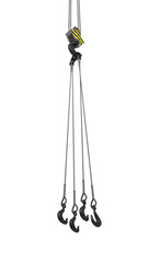 This illustration shows the loading and unloading equipment for sea containers, on a white background. it can be used to represent the concept of transport and logistics.