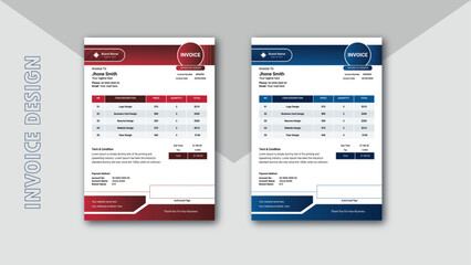 Creative Invoice design template 