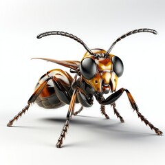 Ant, Cartoon 3D , Isolated On White Background 