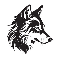 Wolf Head Vector Image, Icon and Graphics