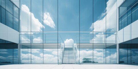 architectural detail of modern glass building.  - obrazy, fototapety, plakaty