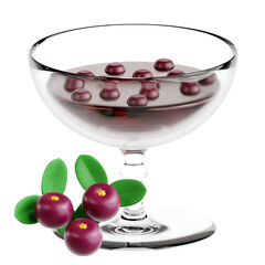 3D Illustration of Cranberry Sauce