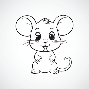 vector rat cartoon illustration