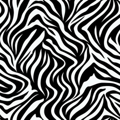 Black and White Zebra Chic Pattern