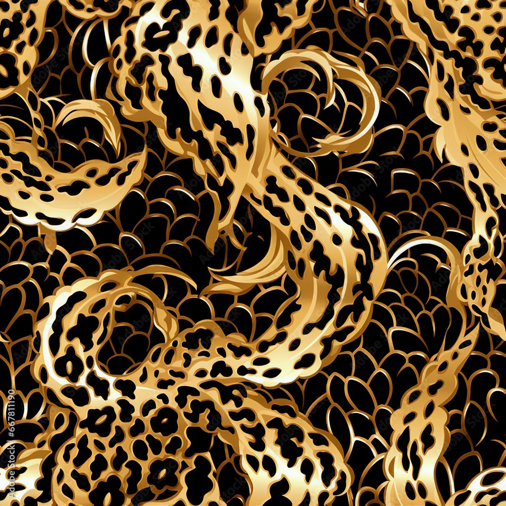Aufkleber leopard print elegance pattern