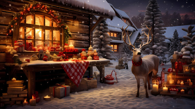 Christmas fireplace background wallpaper poster PPT