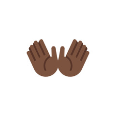 Open Hands: Dark Skin Tone
