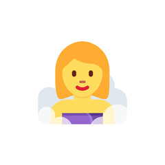 Woman in Steamy Room