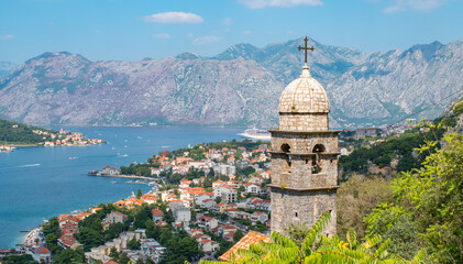 Naklejka na ściany i meble Church Our Lady of Remedy in Kotor Montenegro.