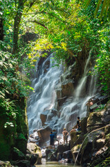 Beautiful Kanto Lampo waterfall in tropical rainforest in Bali, Indonesia