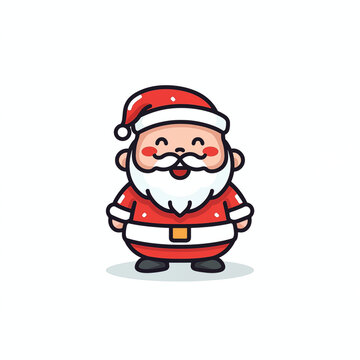 Weihnachtsmann, 2D - lustiger Santa Claus (Generative AI)