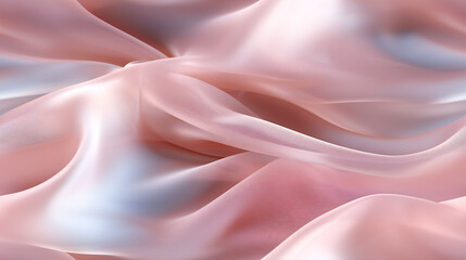 Obraz premium Bright tulle in pink and off-white shades shimmering in the rays of the sun, with crisp diagonal pleats.