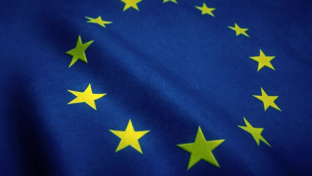 EU flag waving in a loop mode. Perfect footage for any background or Led-wall. ProRes 4444, 16-bit.