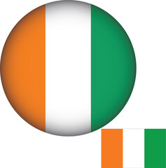  Cote d ivoire Flag Round Shape