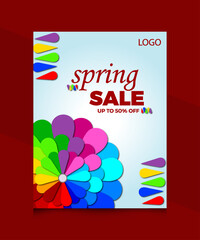 birthday card with colorful balloons design