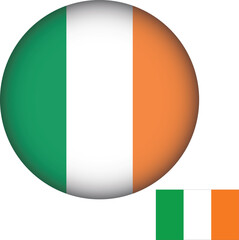 Ireland Flag Round Shape