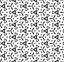 Black and white seamless abstract pattern. Background and backdrop. Grayscale ornamental design. Mosaic ornaments. Vector graphic illustration. EPS10.
