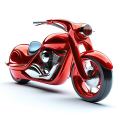 3d icon of motorcycle  on the white background.