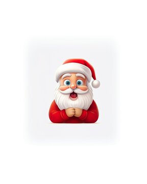 3D Abbildung von einem lustigen Santa Claus (Generative AI)