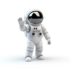 3d icon of  astronaut on the white background.