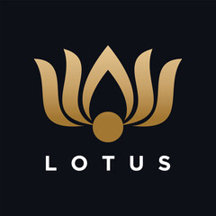 Obraz premium Lotus flower logo design with creative concept Premium Vector