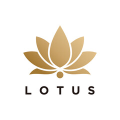 Lotus flower logo design with creative concept Premium Vector