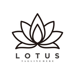 Lotus flower logo design with creative concept Premium Vector
