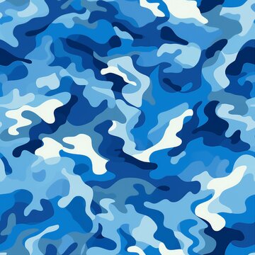 Blue Ocean Camouflage Pattern