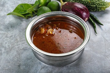 Spicy and Sour Soup with Prawns