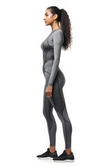 Fototapeta premium Side View of Woman in Athletic Clothing