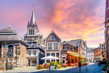 Dom, Altstadt, Aachen, Nordrhein Westfalen, Deutschland 