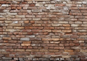 Obraz premium Old red orange brick wall background texture, wide panorama of masonry