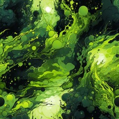 toxic splash vivid green color seamless pattern