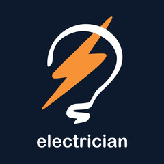 Vector logo of electrician and electronics repair