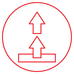 red line aplod icon 2, upload, icon, vector, download, web, file, website, button, arrow, cloud, computer, technology, data, app, illustration, design, internet, document, sign, flat, interface