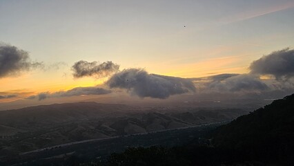 sunrise in the mountains