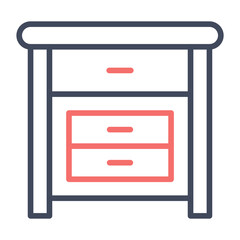 Bedside Table Icon