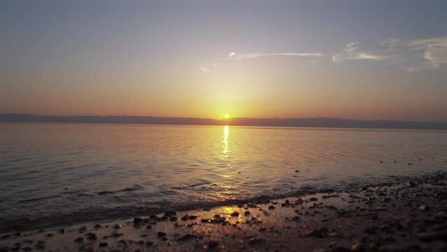 Sea and sunset in NEOM, Saudi Arabia