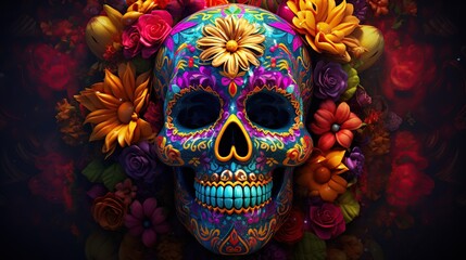 Day of dead, dia de los muertos, mexico festival, skull, dia de los muertos background