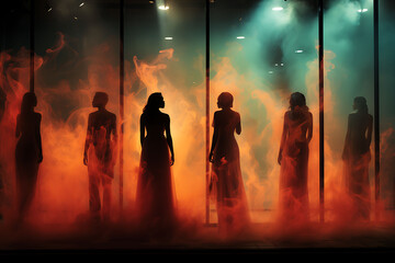 silhouettes of people 