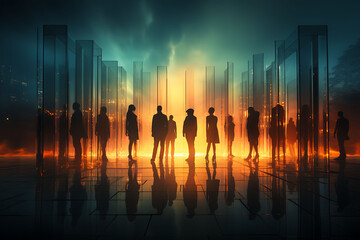 silhouette of a person in the sunset