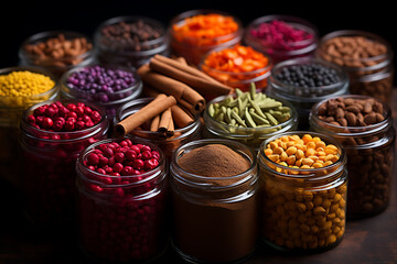 Spices in a Glass Bowls