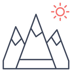 Mountains Landscape Icon