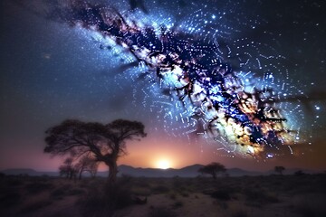 Gorgeous celestial scene. Generative AI