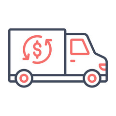 Cash Transfer Vehicle Icon