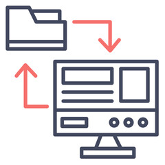Online File Transfer Icon