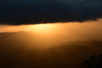 sunrise in the mountains