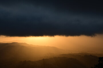 sunrise in the mountains